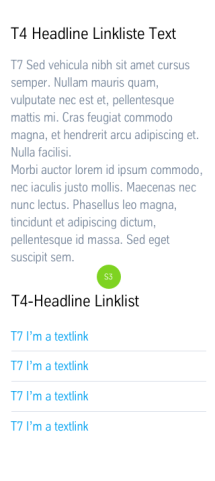 Text + Link list: Vermaßung Mobile